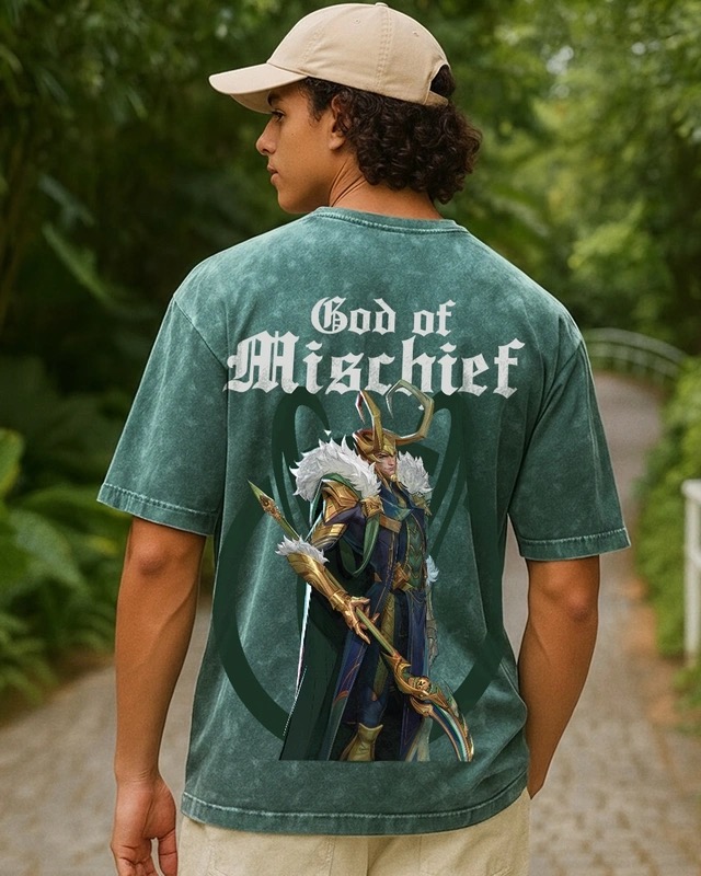 Men's Oversized Marvel Print T-Shirt
